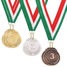 VEGCOO 6 Pezzi Medaglie Premiazioni Metallo Medaglie per Bambini Medaglie Dorate