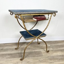 Tavolo consolle da ingresso tavolino Vintage in ferro stile antico gueridon '80