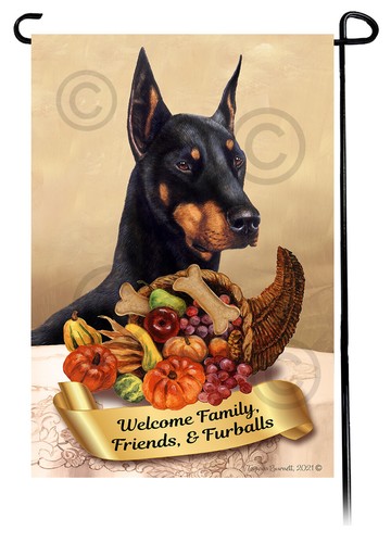 Bandiera giardino doberman - da,