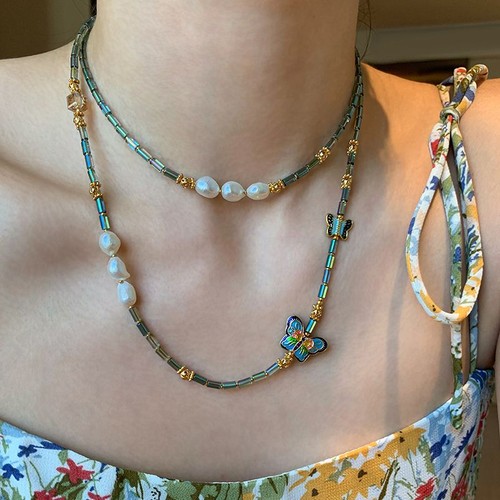 Collana farfalla perle - collana,