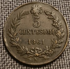 5 CENTESIMI 1861 NAPOLI BB