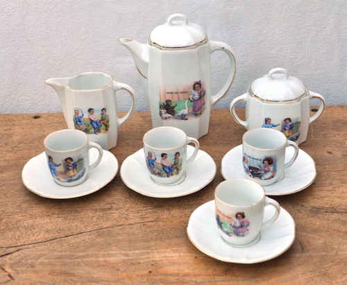 Antico servizio caffè in - servizio,