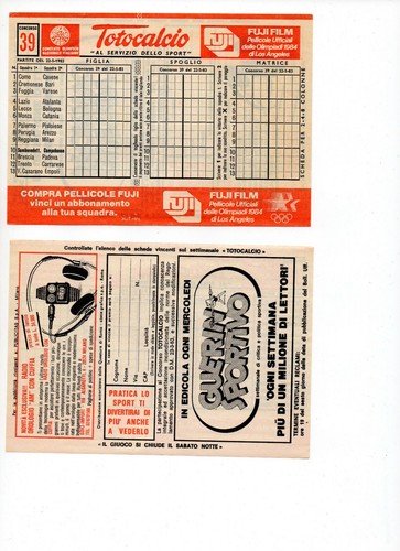 Schedina totocalcio concorso - schedina,