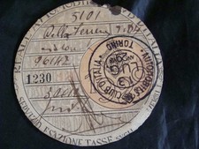 BOLLO 1929 REALE AUTOMOBILE CLUB ORIGINALE DELLA FERREA MOTO GUZZI FRERA GILERA 