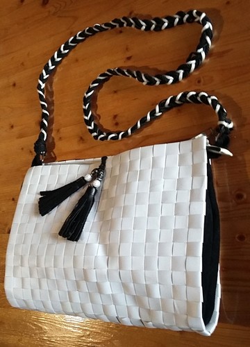 Borsa bianca con - , tracolla