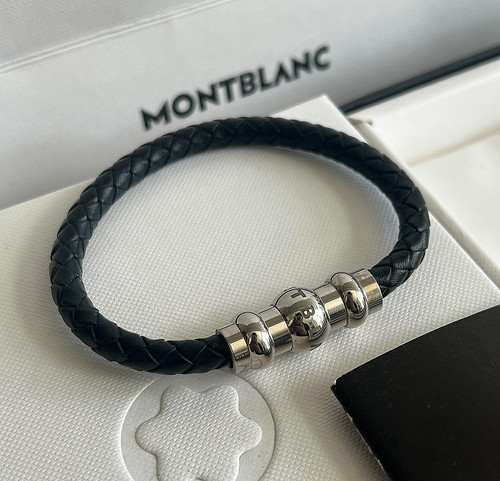 Bracciale montblanc pelle nera - montblanc,