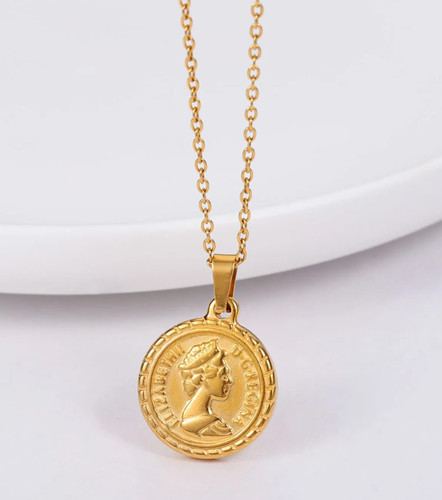 Collana con ciondolo moneta