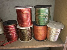 Nastro rosso e oro e di vari Colori per pacchi decorazioni regali fiocchi feste