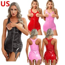 Mini abiti corti donna wetlook