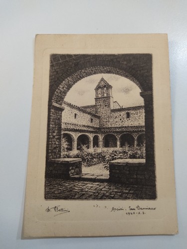 Cartolina assisi san - cartolina,