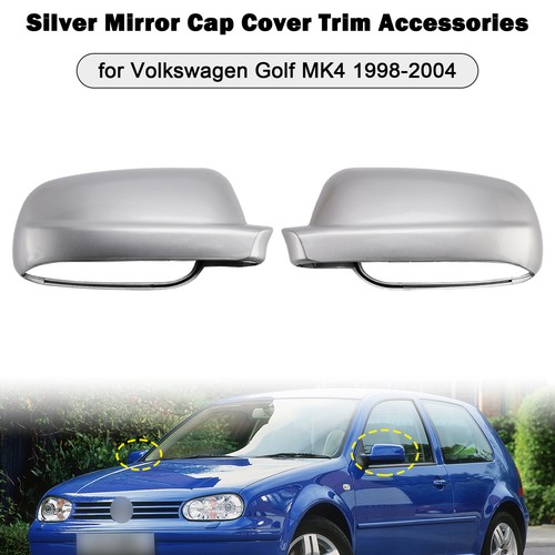 Silver mirror cap cover trim - silver,
