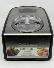 Cuisinart ICE-100 Gelatiera e Gelatiera 1,5 Litri, Nero e Acciaio Inox