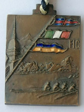 Medaglia sportiva kayak canoe CONI  F.I.C  regata canoa Torino 1951 MEDAL  BADGE