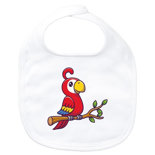 Bavaglino neonato pappagallo