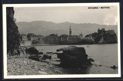 Budva panorama con - con, rocce