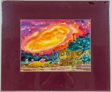 Hardy Schneider-Sato: acquerello "Turchia" autografato datato 1992