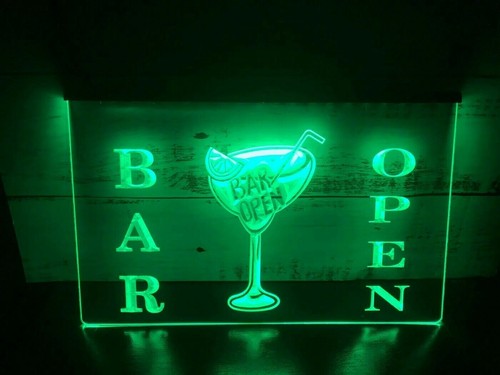 Cocktails bar open - cocktails, led
