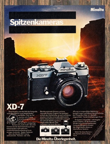 Minolta pubblicità - xd-7,
