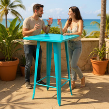 Set Tavolo Bar Metallo Blu