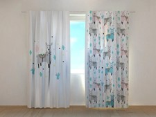 Tende Felice Lama. ARREDALACASA. Tende per bambini con tanti piccoli lama