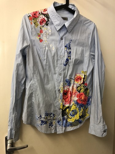 Camicia con perline stampa