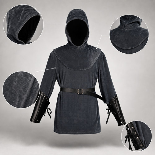 Mantello nero cavaliere - nero,