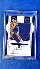 2019-20 Crown Royale Jordan Poole Silhouettes Rookie Jersey Worn Auto /199