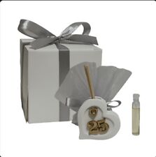 Bomboniera Profumatore Diffusore Cuore 25 °Anniversario Matrimonio Sposi 