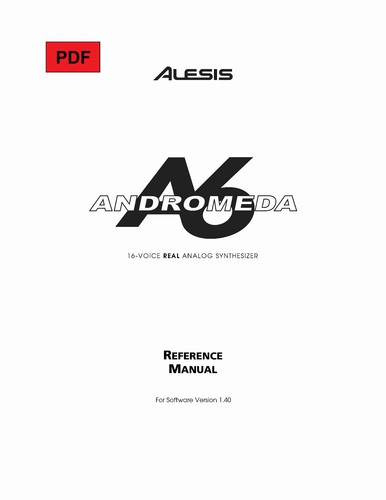 Alesis andromeda reference - andromeda, a6