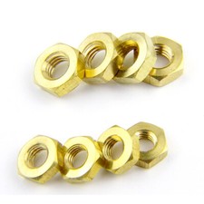 M6 M8 M10 M12 - M30 Dadi esagonali sottili in ottone massiccio filettatura fine destra