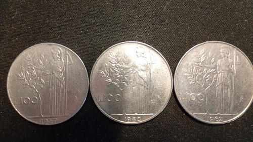 Italia 3 monete da - monete, 100
