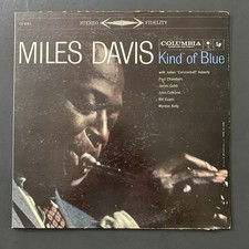 MILES DAVIS Kind of Blue First Pressing Vinyl Record Columbia 6 Eye W Inner VG++