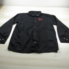 Steiner Shirt Mens Medium Black FR Snap Button Up Fire Resistant Pro Welding