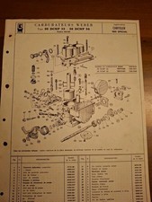 CARBURATEURS  E. WEBER- TYPE 36 DCNF 33-36 DCNF 34 FOR CHRYSLER 1100 SPECIAL