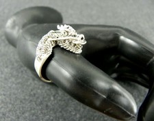 Anello da uomo misura 22 a forma di drago con dragone faccia celtico gotico 