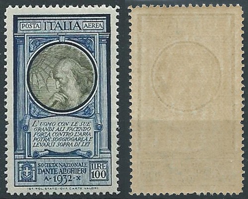 1932 regno dante posta aerea - dante,