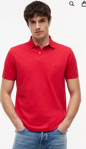 Polo uomo rossa tommy - tommy, hilfiger