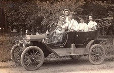 Family Riding in Model T Ford