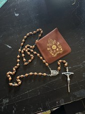 rosario Papa Francesco Con Grani In Legno , Benedetto E Donato All’udienza