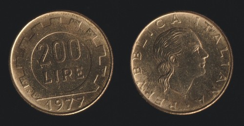 200 lire 1977 lavoro - 200, italia