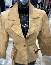 OUTFIT Giacca In Pelle Donna Woman Tg M Beige LLE156