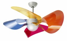 Ventilatore da soffitto ITALEXPORT SOFFIO 3202 CON luce grigio pale corolari 