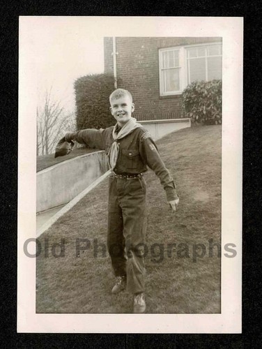 Happy boy scout uniforme - boy,
