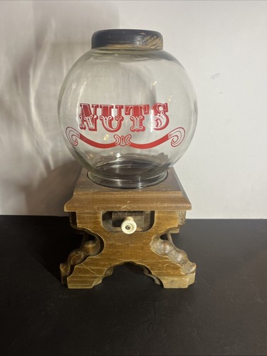 Mappamondo vetro legno vintage