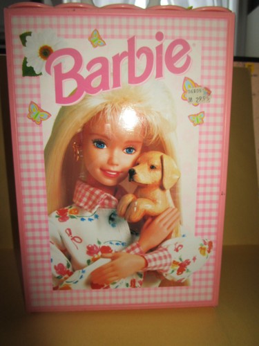 Antica valigia barbie rosa - barbie,