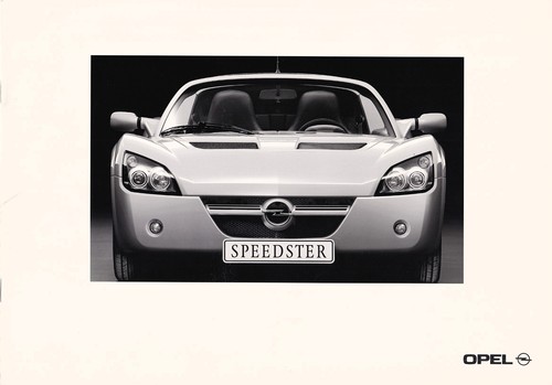 Opel speedster 2001 - 2001,, depliant