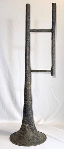 Vintage antique trombone - antique, brass