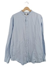 Zara Camicia Uomo Azzurra Lino