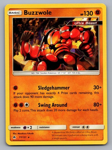 Buzzwole 131 rare - buzzwole, forbidden