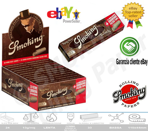 Cartine smoking marrone - smoking,